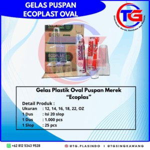 GELAS PUSPAN ECOPLAST OVAL