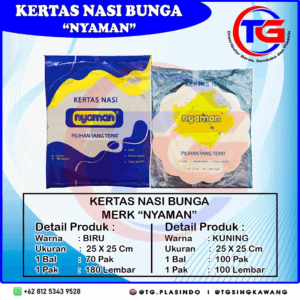 KERTAS NASI BUNGA MERK NYAMAN